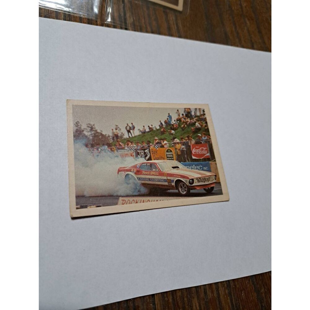 Vintage 1971 Fleer Prock Howell Warhorse Mustang Funny Car Trading Card #16